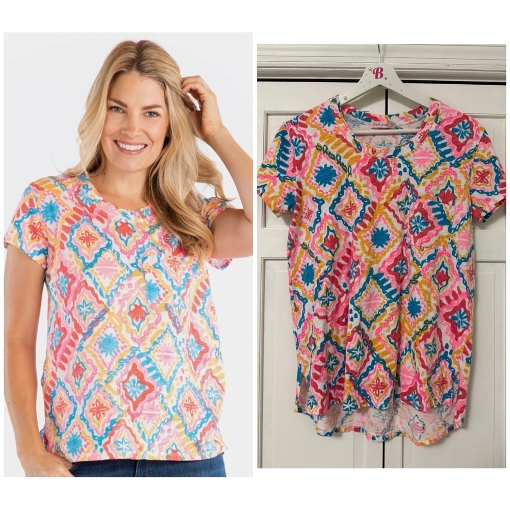 FRESH PRODUCE Medium Marrakesh Janey Slub T-Shirt 100% cotton knit short sleeve